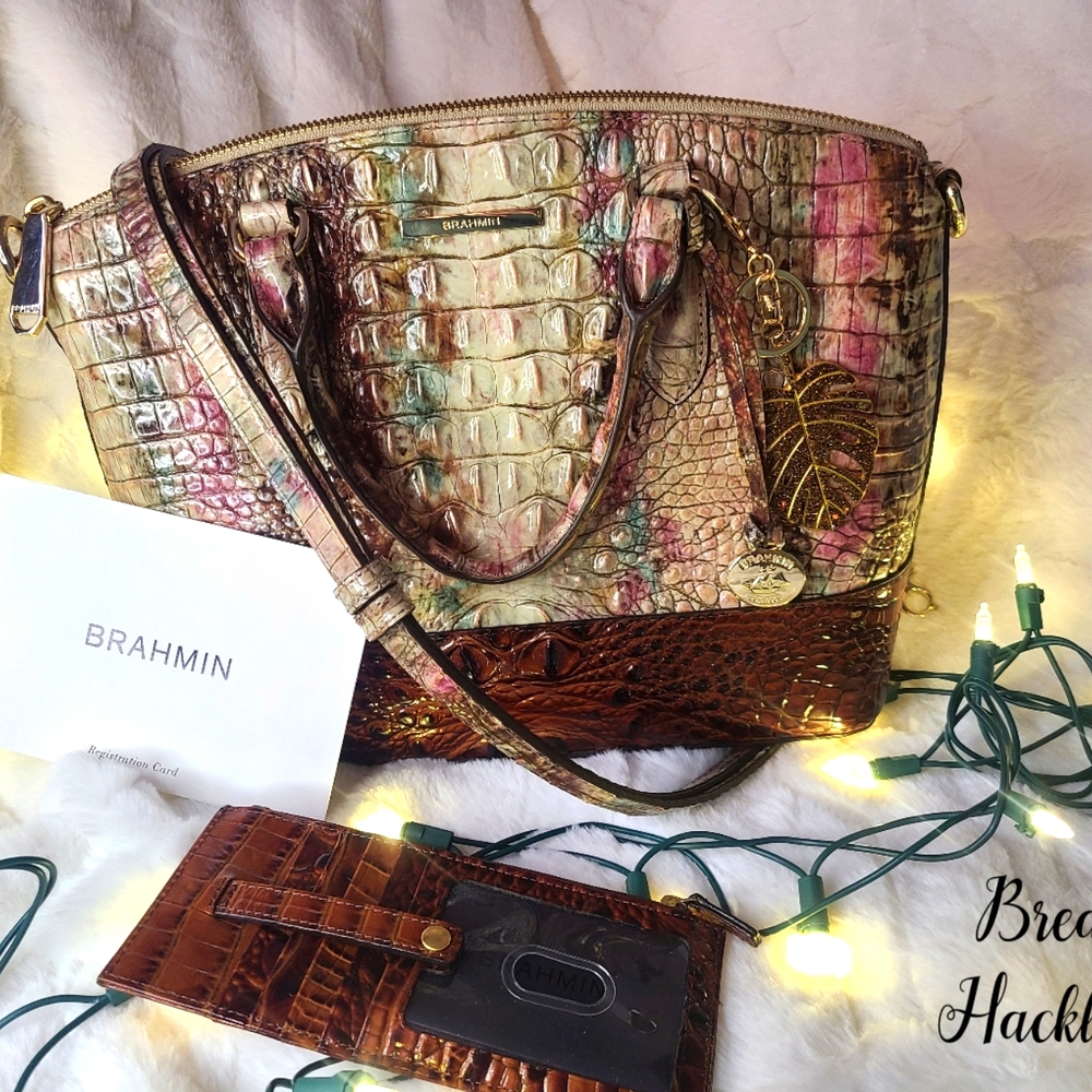 Amethyst Medium Duxbury satchel brahmin set